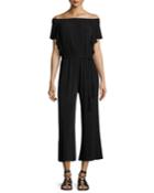 Shay Off-the-shoulder Cropped Jumpsuit
