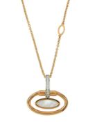 18k Rose Gold Classica Diamond & Mother-of-pearl Oval Necklace