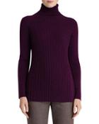 Cashmere Long-sleeve Turtleneck W/ Side