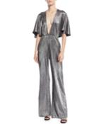 Harper Metallic Plisse Jumpsuit