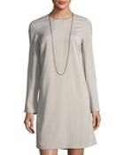 Monili-beaded Stretch-silk Dress
