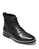 Men's Nathan Rugged Leather Cap-toe Boots