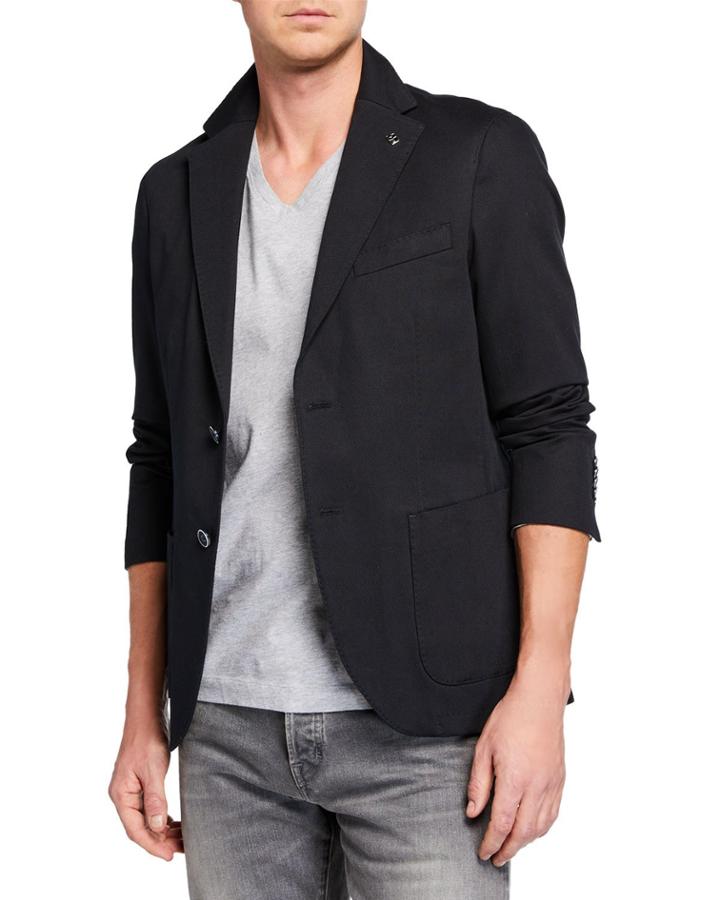 Men's Pickstitched Blazer With
