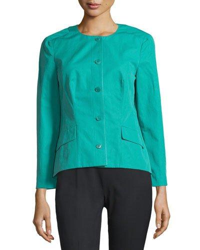 Reanna Button-front Jacket, Aquarium