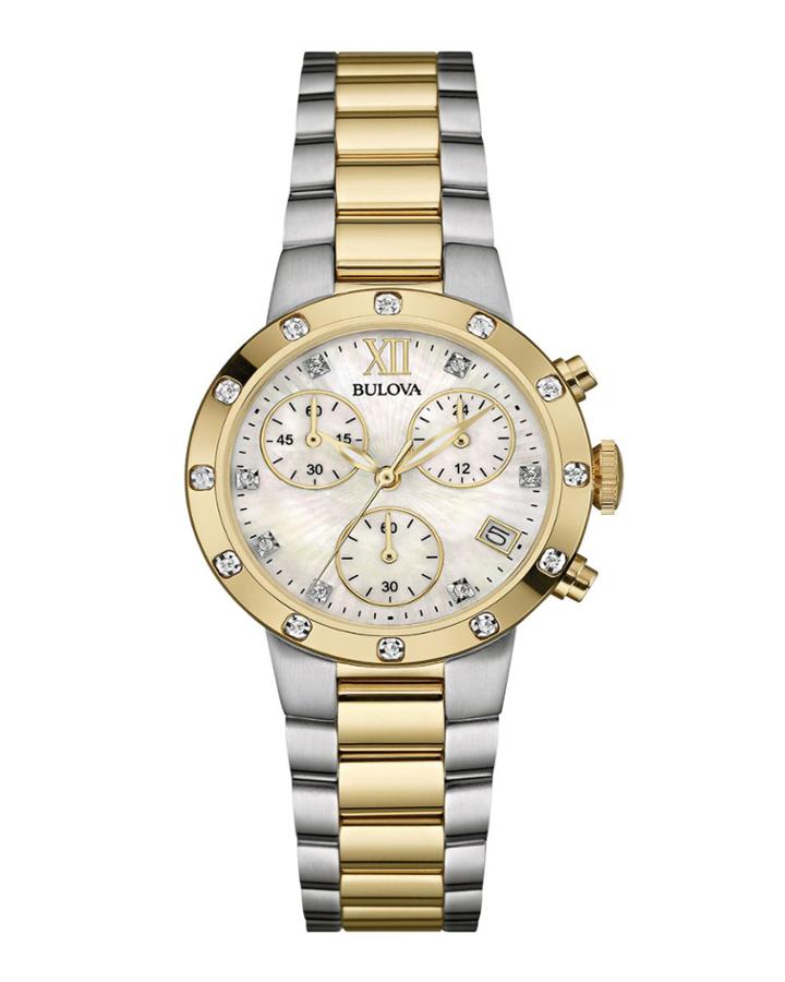 30mm Chronograph Diamond Watch, Two-tone