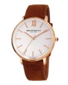 36mm Roma Classic Leather Watch, Brown