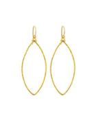 Hoopla 24k Large Marquise Drop Earrings