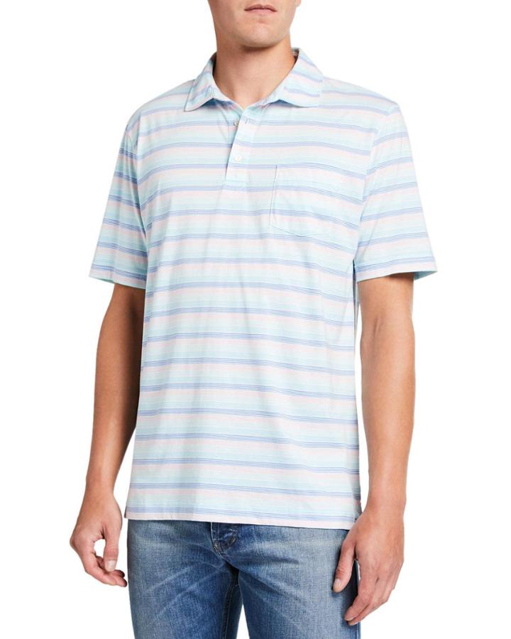 Men's Julian Striped Pocket Polo