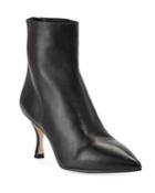 Juniper 70mm Leather Zip Booties