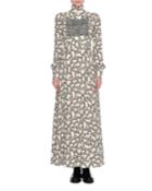 Chain-print Sable Mock-neck Dress