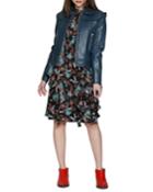 Fiona Floral Ruffle Fit-and-flare Dress