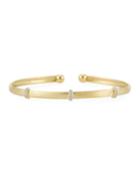 18k Yellow Gold Diamond Flex Cuff Bracelet