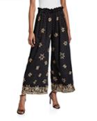 Nuria Embroidered Wide-leg Pants