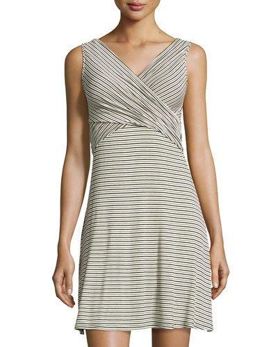 Lani Striped Dress, Black