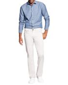 Casual Slim Straight-leg Jeans, White