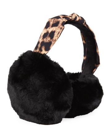 Animal-print Faux Fur Earmuffs