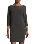 Sweatshirt Knit Dress, Black