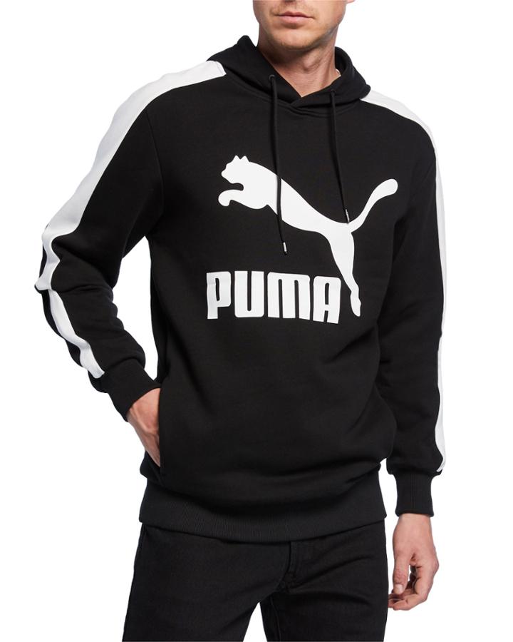 Men's Classic T7 Logo Pullover Hoodie, Black