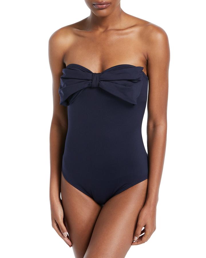 Strapless Bow Bandeau One-piece