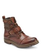 Men's Charlize Rugged Leather Buckle Boots