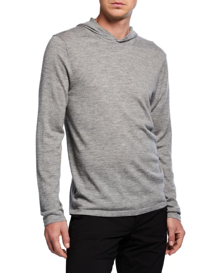 Men's Po Wool-cashmere Hoodie