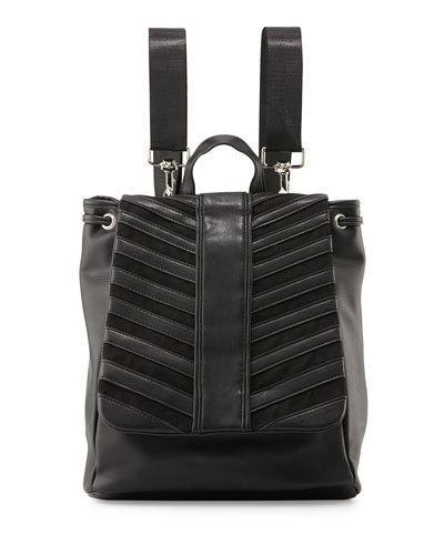 Hattie Flap-top Backpack, Black