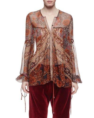Bell-sleeve Paisley