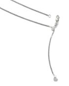 14k White Gold Adjustable Box Chain Necklace