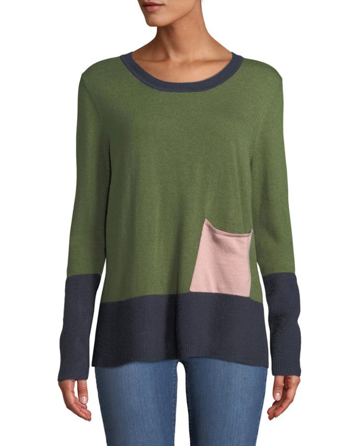 Colorblocked Patch Pocket