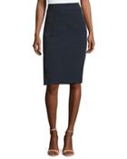 Stretch-crepe Pencil Skirt W/