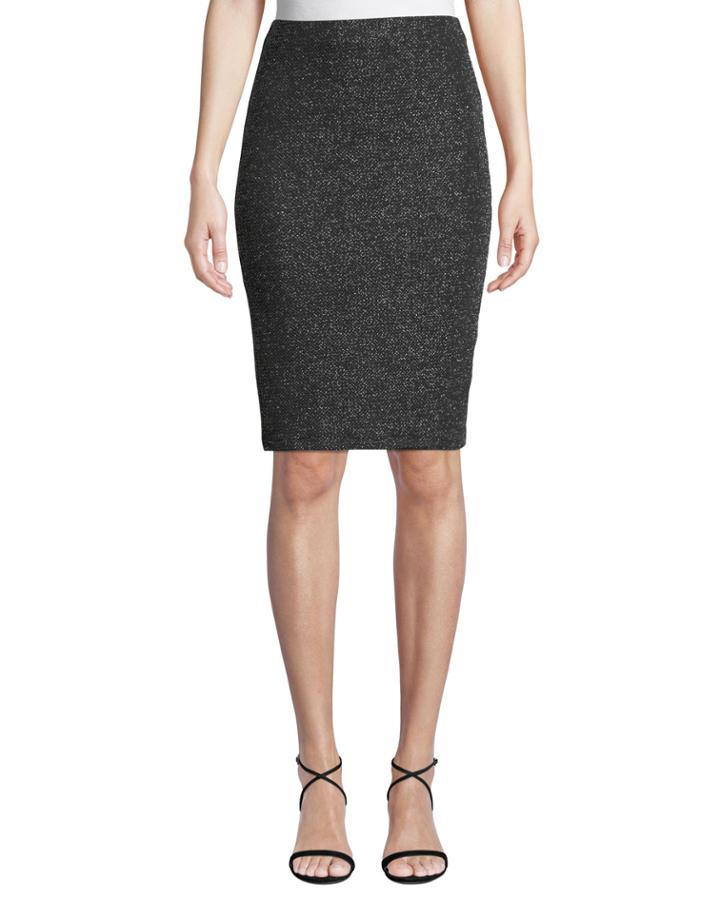 Metallic Knit Pull-on Pencil