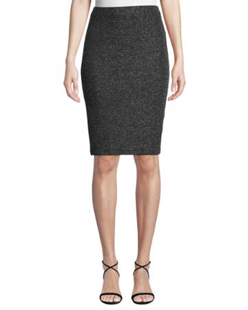 Metallic Knit Pull-on Pencil