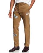 Men's Butterfly Embroidered Chino Pants