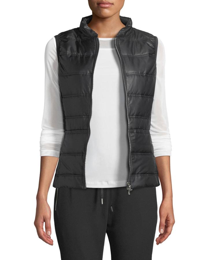 Filipa Nylon/fleece Hoodie Vest