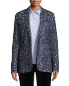 Single-breasted Pinstripe Blazer W/