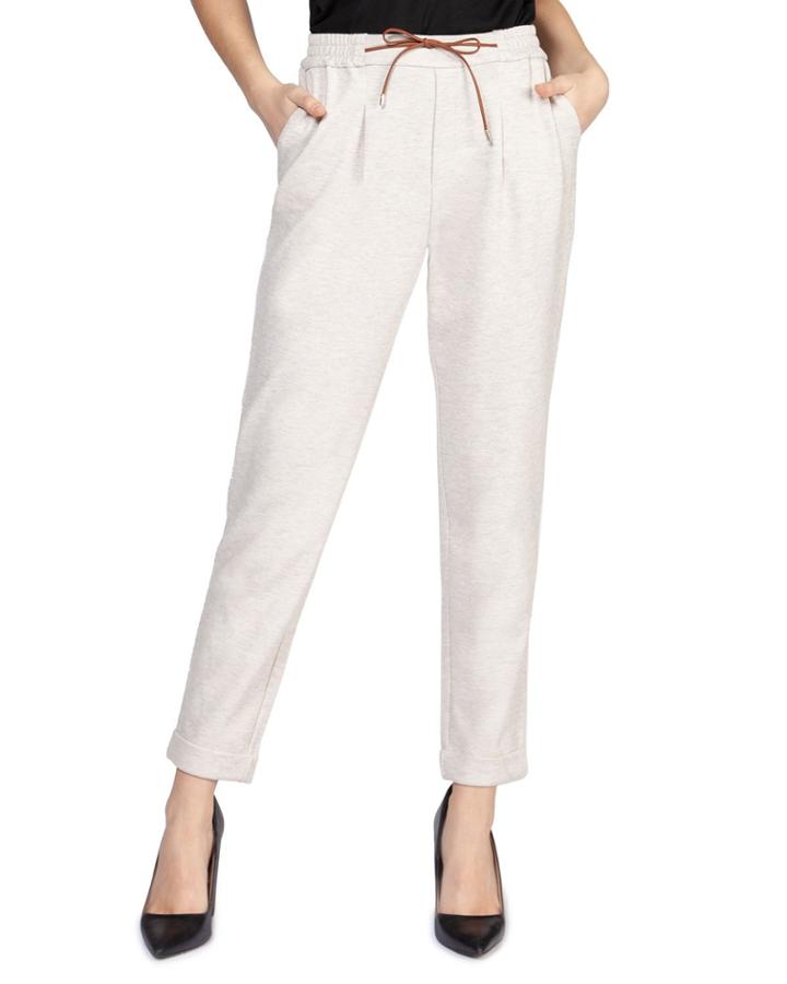 Pleated Tie-waist Pull-on Pants