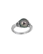 12mm Black Tahitian Pearl Rope Ring