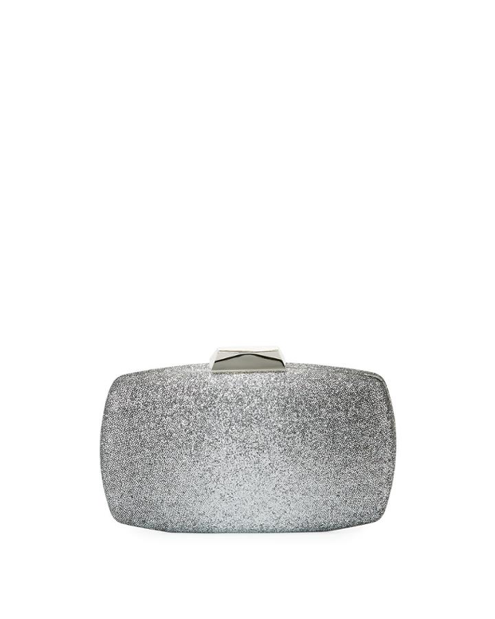 Ombre Glitter Oval Box Clutch Bag
