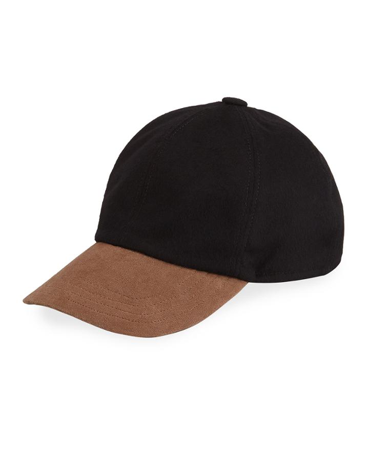 Cashmere Baseball Cap W/