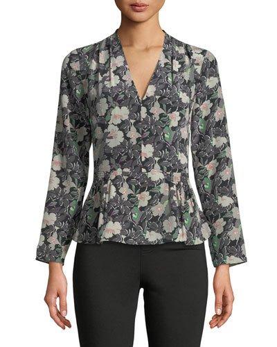 Floral Eclipse V-neck