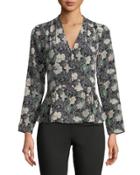 Floral Eclipse V-neck