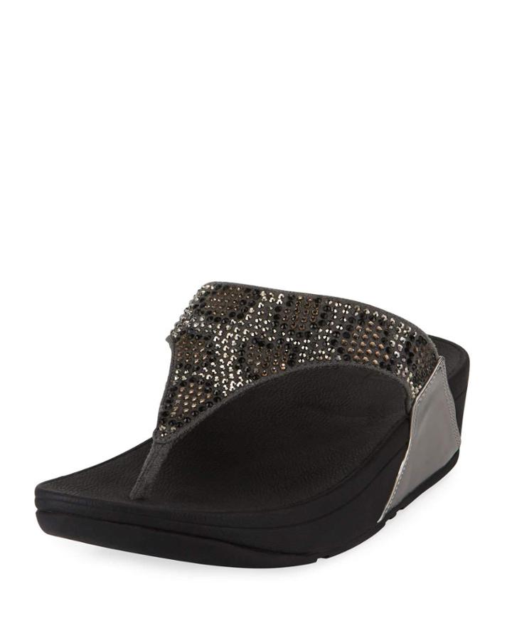 Lulu Leopard Embellished Thong