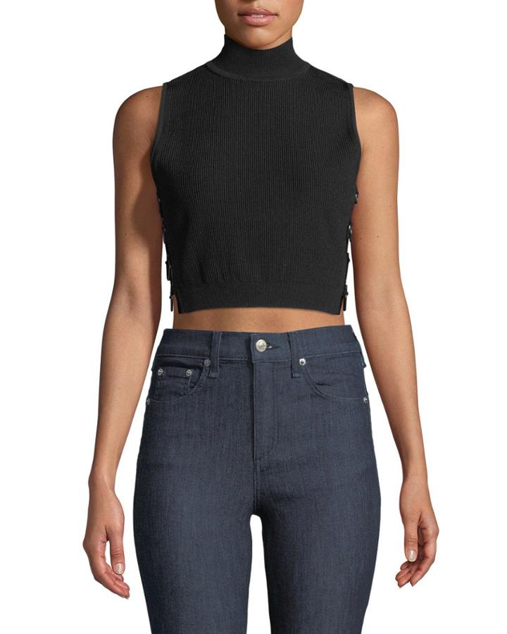 Aria Mock-neck Crop Top