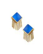 Fringe Pyramid Clip-on Earrings
