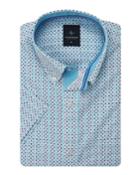 Men's Printed Short-sleeve Button-down