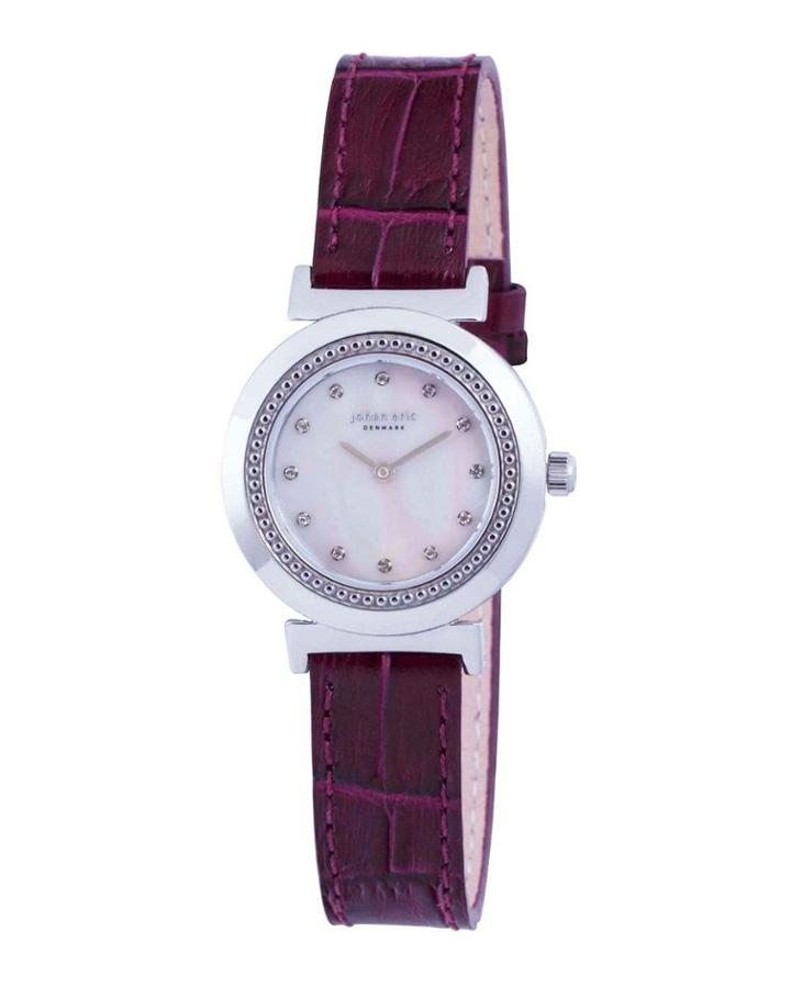 Djursland Quartz Swarovski Crystal Purple Leather