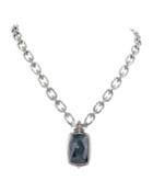 Rectangle Specular Hematite Doublet Necklace,