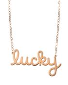14k Rose Gold Lucky Pendant Necklace