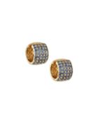 Estate 18k Yellow Gold Blue Topaz Earrings