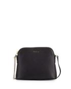 Milky Large Leather Crossbody Bag, Onyx